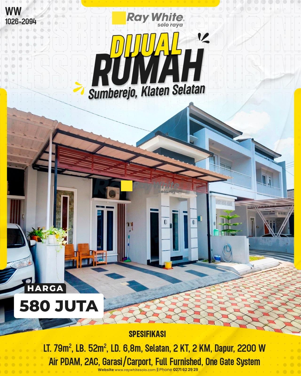 Dijual Rumah murah nan Strategis di Sumberejo, Klaten Selatan