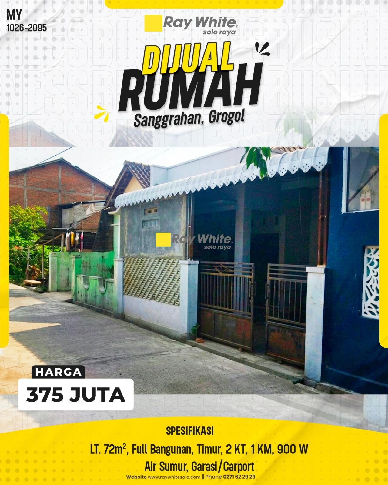 DIJUAL RUMAH MINIMALIS TERJANGKAU DI SANGGRAHAN, GROGOL