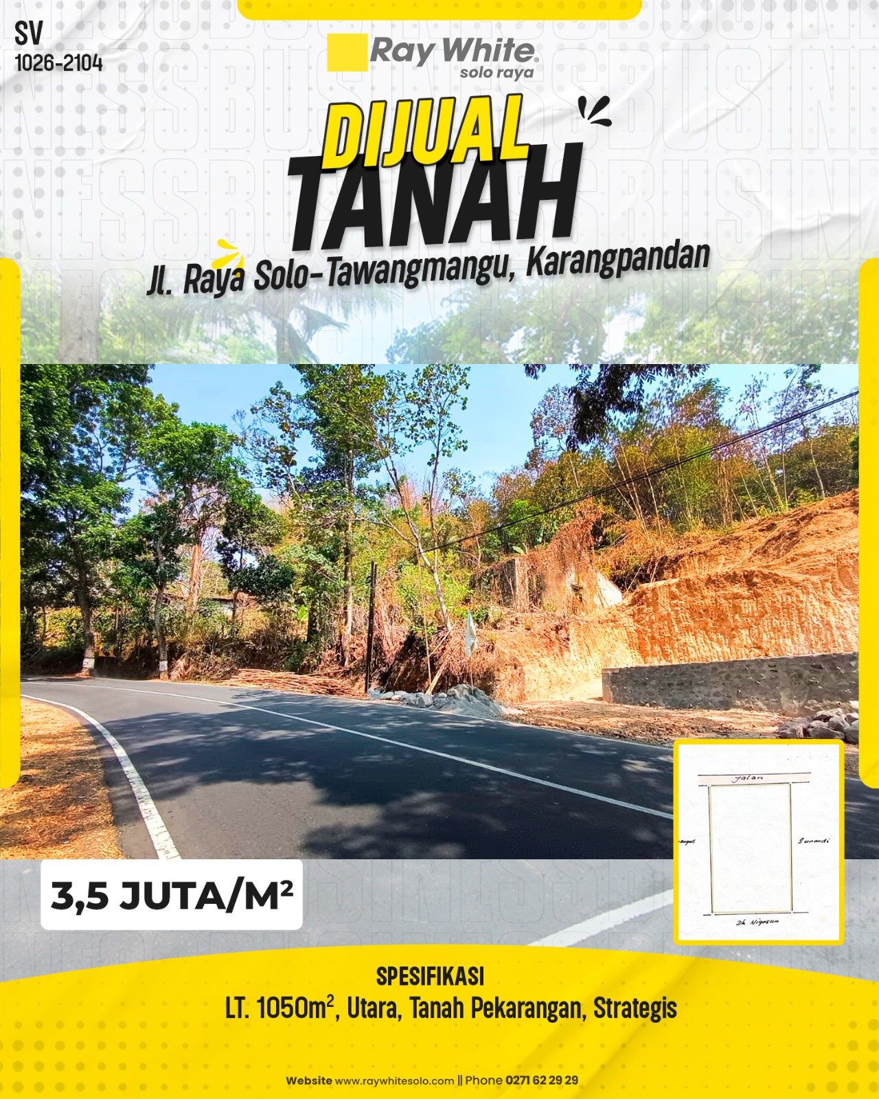 Dijual Tanah Strategis di Karangpandan, Karanganyar