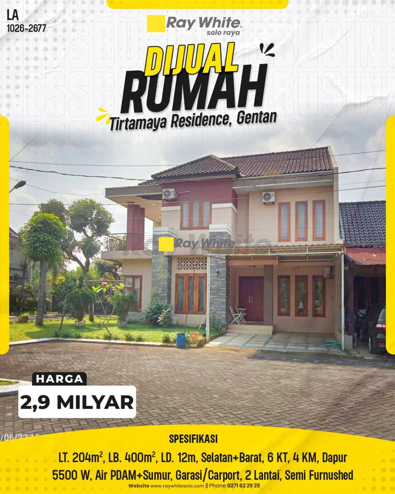 Dijual Rumah Strategis di Tirtamaya Residence, Gentan, baki