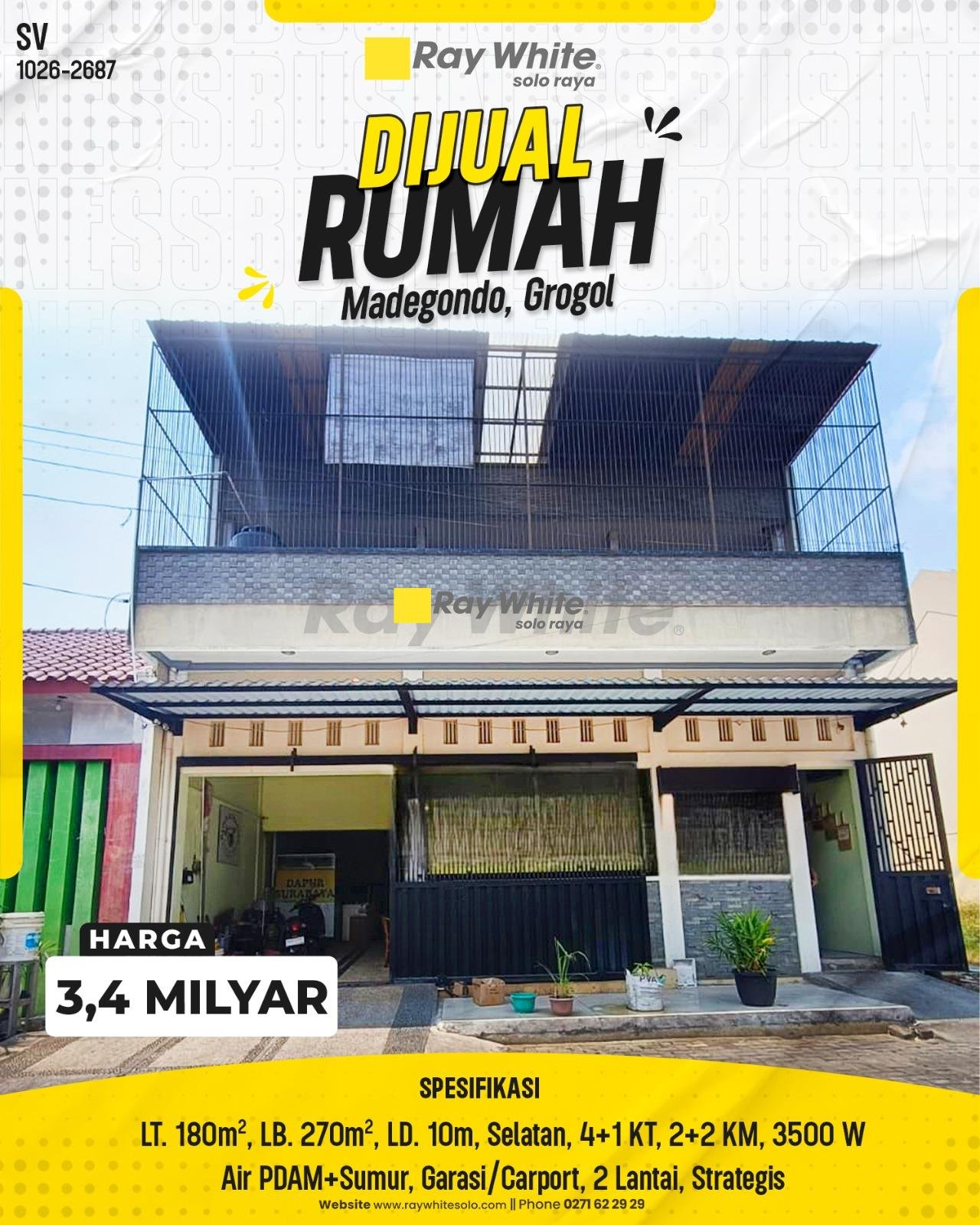 Dijual Rumah Strategis di Madegondo, Grogol