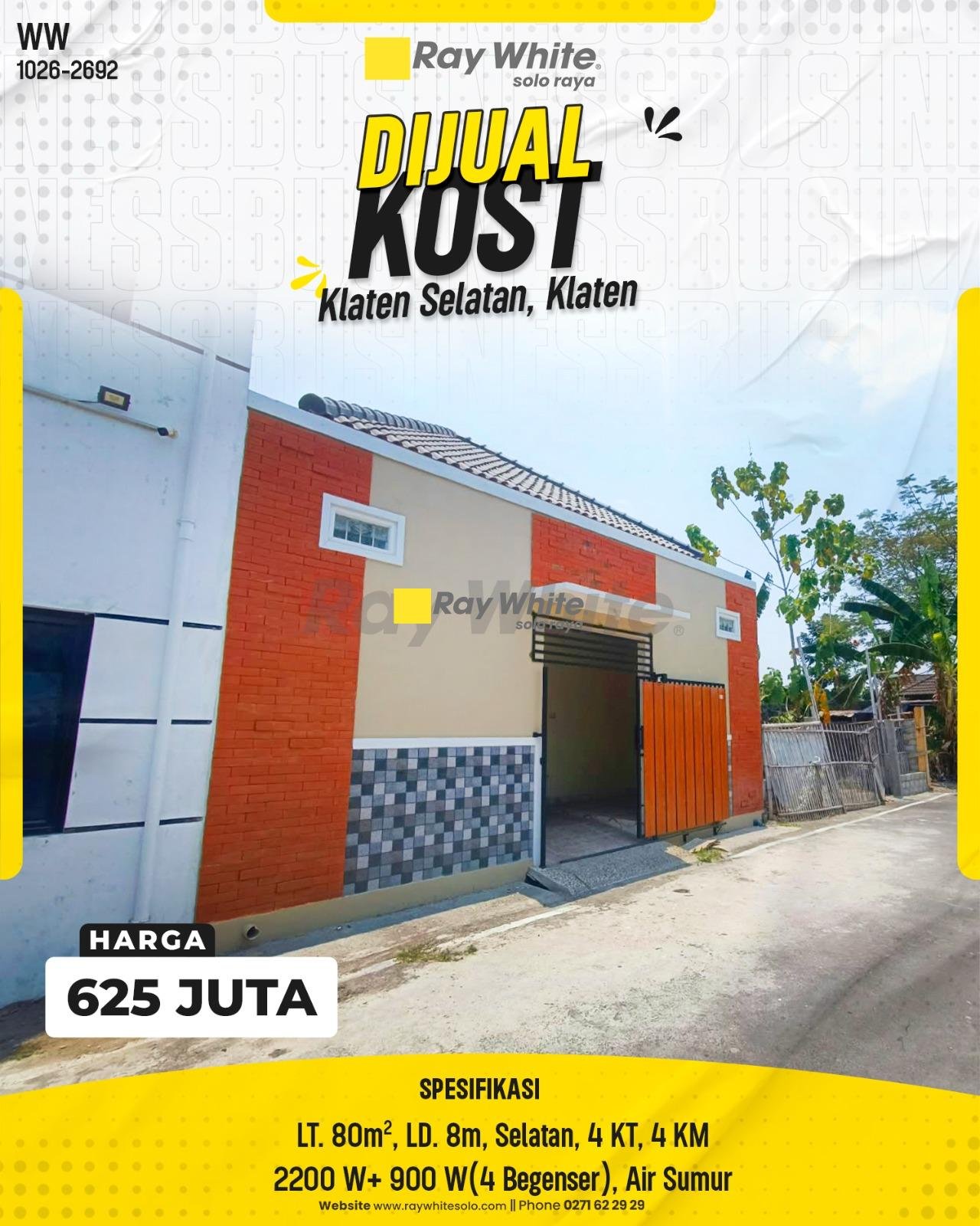 Dijual Rumah Kost Strategis di Klaten Selatan, Klaten