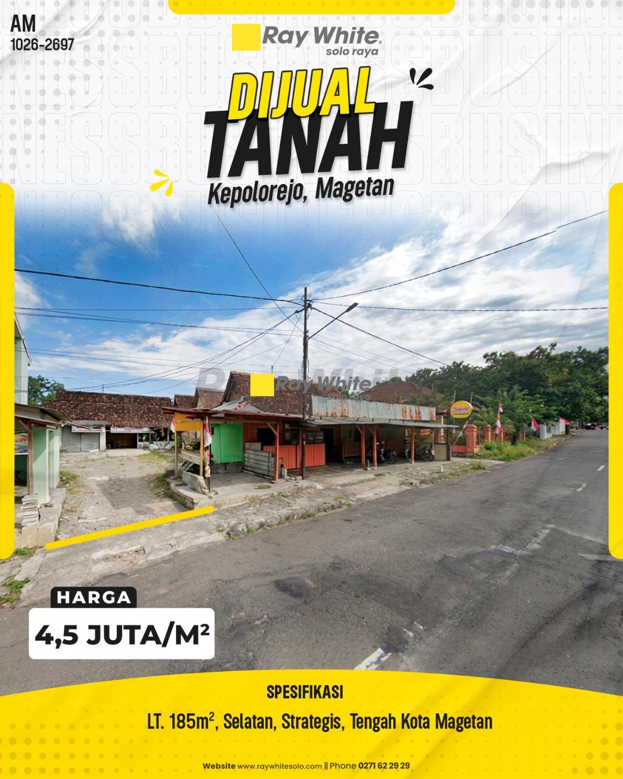 DIJUAL TANAH STRATEGIS DI KEPOLOREJO, TENGAH KOTA MAGETAN
