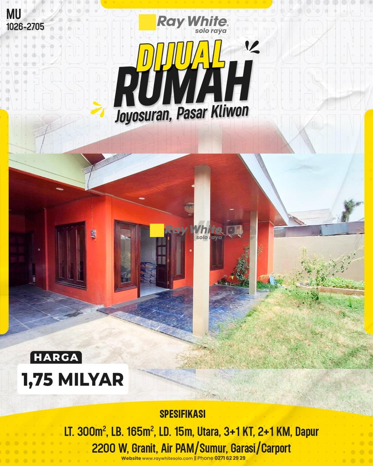 DIJUAL RUMAH MEWAH & ASRI DI JOYOSURAN, PASAR KLIWON