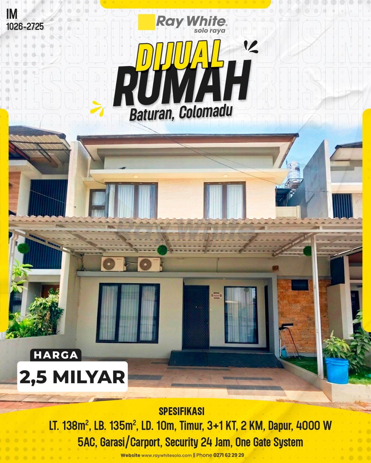 Dijual Rumah di Baturan, Colomadu