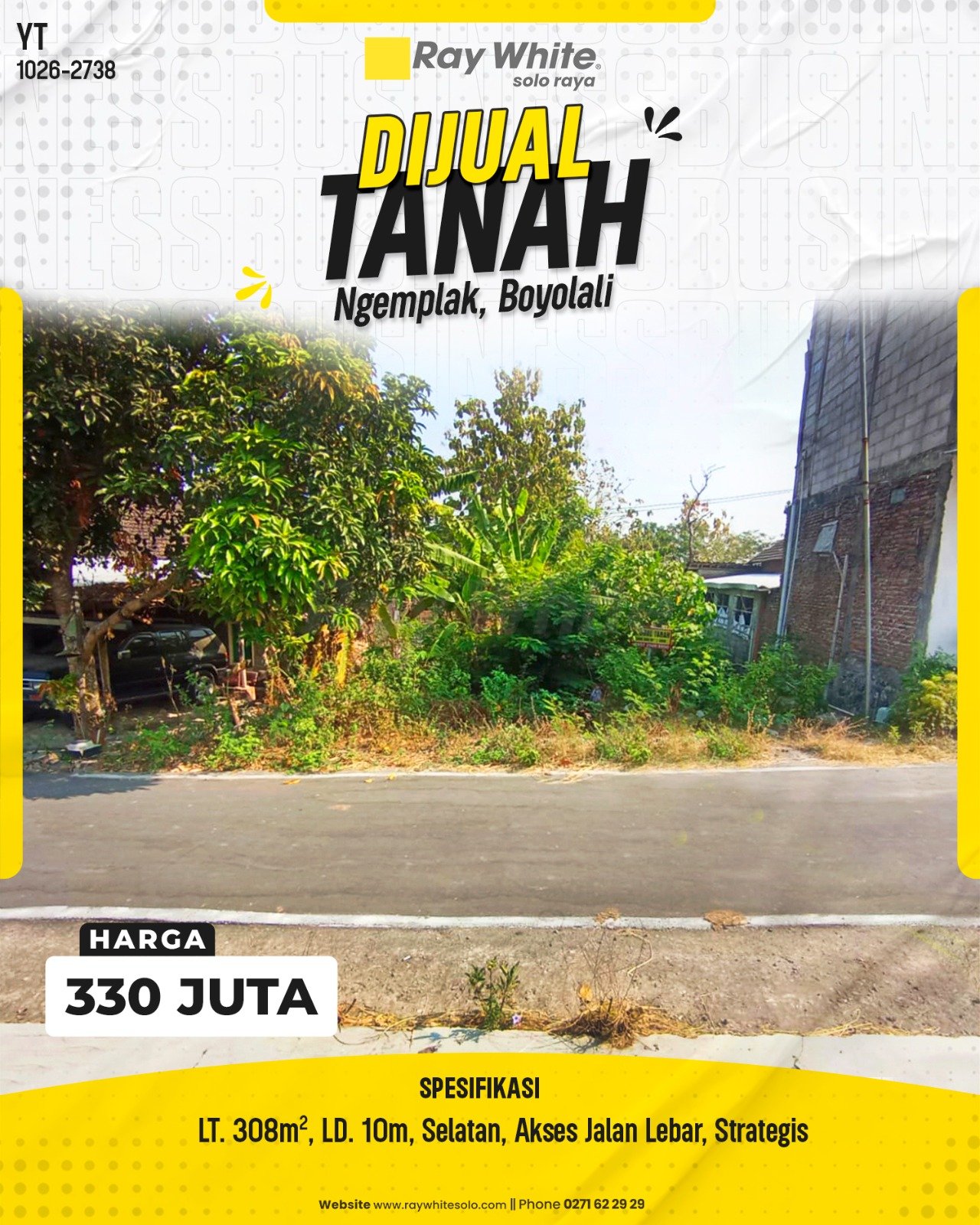 Dijual Tanah Strategis di Ngemplak, Boyolali