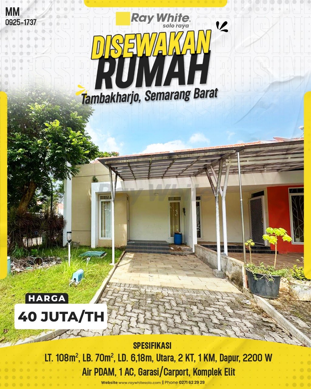 Disewakan Rumah di Tambakharjo, Semarang Barat